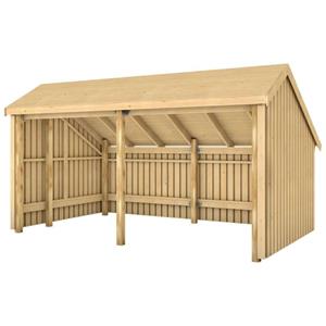 Plus Danmark Multi tuinhuis open 10,5 m2 onbehandeld 248 x 432 x 250 cm