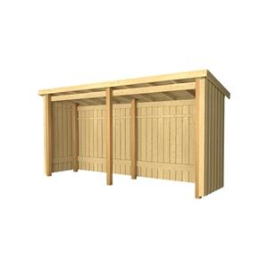 Plus Danmark Multi tuinhuis open 4,7 m2 onbehandeld 432 x 109 x 218 cm