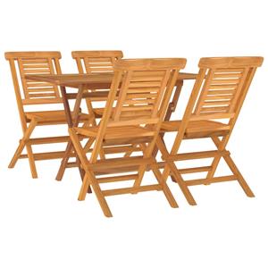vidaXL 5-delige Tuinset massief teakhout