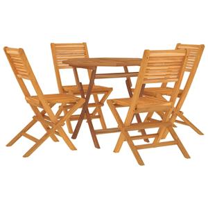 vidaXL 5-delige Tuinset massief teakhout