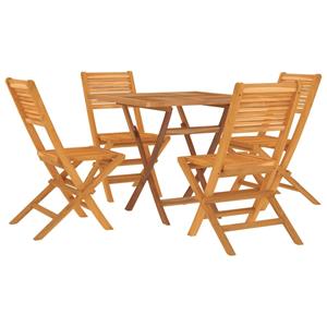 vidaXL 5-delige Tuinset massief teakhout