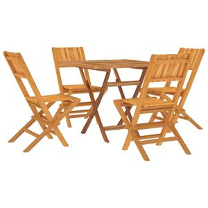 vidaXL 5-delige Tuinset massief teakhout