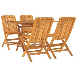 vidaXL 5-delige Tuinset massief teakhout