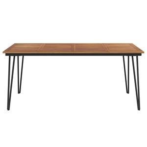 vidaXL Tuintafel met haarspeldpoten 180x90x75 cm massief acaciahout