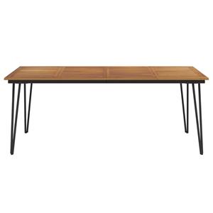 Vidaxl Gartentisch Haarnadel-tischbeine 200x90x75 Cm Akazie Massivholz