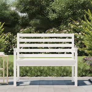 Vidaxl Gartenbank Weiß 109x48x91,5 Cm Massivholz Kiefer