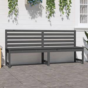 Vidaxl Gartenbank Grau 201,5 Cm Massivholz Kiefer