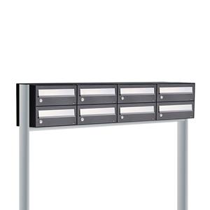 Allux Brievenbusunit Hive set vrijstaand 4-breed, 2-hoog - zwart