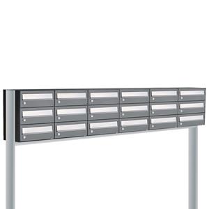Allux Brievenbusunit Hive set vrijstaand 6-breed, 3-hoog - antraciet