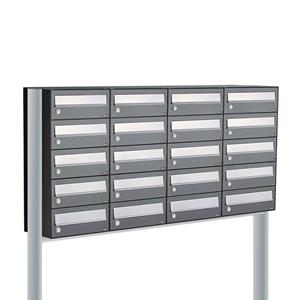 Allux Brievenbusunit Hive set vrijstaand 4-breed, 5-hoog - antraciet