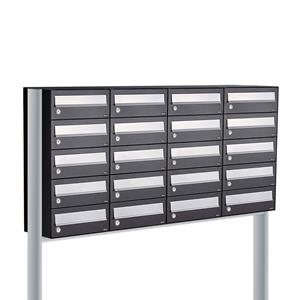 Allux Brievenbusunit Hive set vrijstaand 4-breed, 5-hoog - zwart