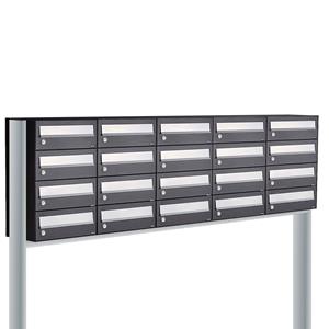 Allux Brievenbusunit Hive set vrijstaand 5-breed, 4-hoog - zwart