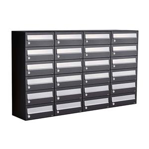 Allux Brievenbusunit Hive set wand 4-breed, 6-hoog - zwart