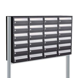 Allux Brievenbusunit Hive set vrijstaand 4-breed, 6-hoog - zwart