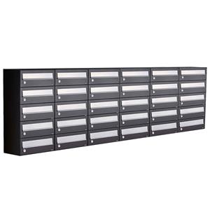 Allux Brievenbusunit Hive set wand 6-breed, 5-hoog - zwart