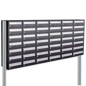 Allux Brievenbusunit Hive set vrijstaand 6-breed, 7-hoog - zwart