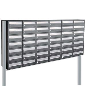 Allux Brievenbusunit Hive set vrijstaand 6-breed, 7-hoog - antraciet