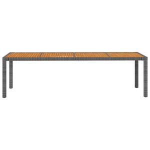 vidaXL Tuintafel 250x100x75 cm poly rattan grijs
