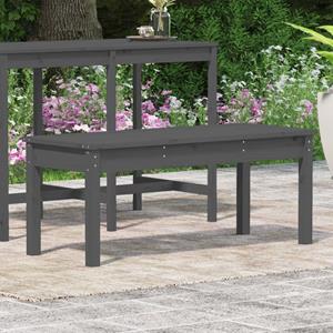 Vidaxl Gartenbank Grau 109x44x45 Cm Massivholz Kiefer