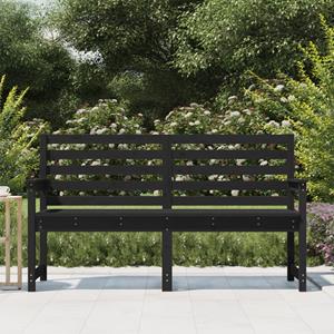 vidaXL Tuinbank 159,5x48x91,5 cm massief grenenhout zwart