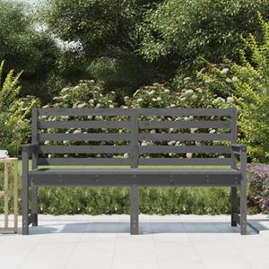 vidaXL Tuinbank 159,5x48x91,5 cm massief grenenhout grijs