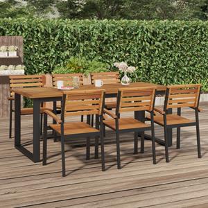 vidaXL Tuintafel met U-vormige poten 200x90x75 cm massief acaciahout