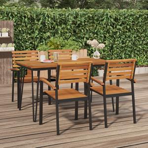 Vidaxl Gartentisch Mit Haarnadel-beinen 140×80×75 Cm Massivholz Akazie