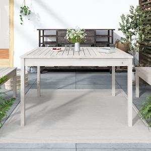 Tuintafel 121x82,5x76 cm massief grenenhout wit