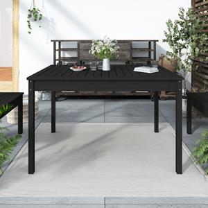 Vidaxl Gartentisch Schwarz 121x82,5x76 Cm Massivholz Kiefer