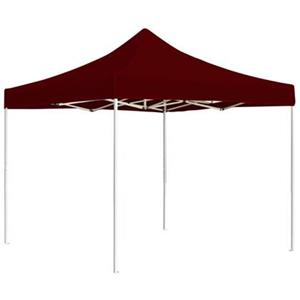 vidaxl Partytent professioneel inklapbaar 2x2 m aluminium bordeauxrood