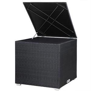 Casaria Polyrattan Auflagenbox Schwarz 318L