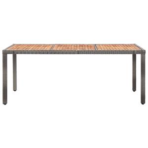 9-tlg. Garten-Essgruppe mit Kissen Poly Rattan Grau Vidaxl Grau