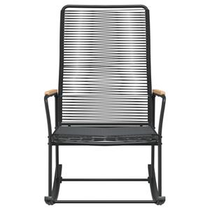 vidaXL Tuinschommelstoel 59x79,5x104 cm PVC-rattan zwart