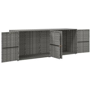 Gartenschrank Grau 198x55,5x80 cm Poly Rattan Vidaxl Grau