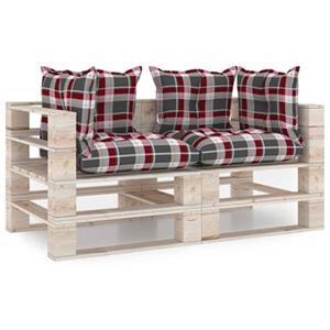 VIDAXL Garten-palettensofa 2-sitzer Mit Kissen Kiefernholz
