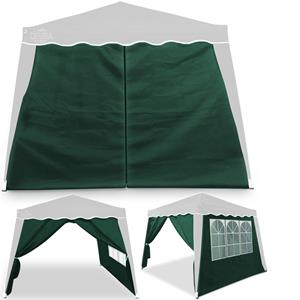 Casaria Zijwand 2 Stuks voor Partytent Capri Groen 3x3m