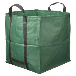 1x Groene vierkante tuinafvalzakken opvouwbaar 252 liter -