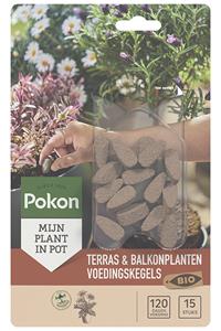 Pokon Bio Terras & Balkonplanten voeding 15 langwerkende kegels 
