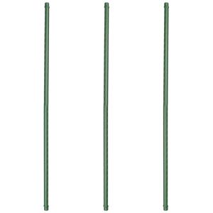 Nature Pakket van 12x stuks plantenstokken donkergroen 60 cm - geplastificeerd verzinkt staal - plantensteu -