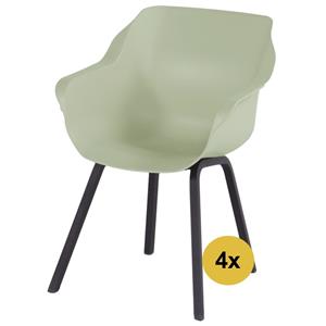 Hartman 4x Sophie Element dining tuinstoel mintgroen 