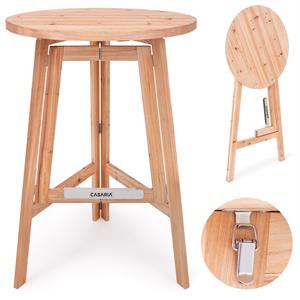 Casaria Statafel Massief Hout Ø78cm Inklapbaar