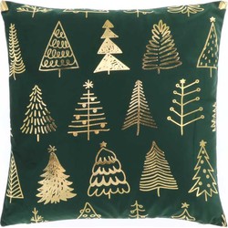 Unique Living  Kussen Xmas Tree 45x45cm Dark Green