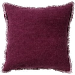 Dutch Decor BURTO - Sierkussen van gewassen katoen Red Plum 60x60 cm - roze - 