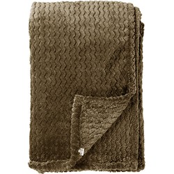 Dutch Decor MARA - Plaid 150x200 cm - Military Olive - groen - effen - zigzag patroon - superzacht - 
