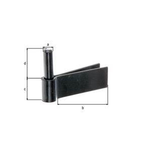 ALBERTS Metselduim F-vorm Plaasterhaak Kataforetisch Zwart ⌀16/105x40mm