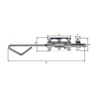 ALBERTS Bout-stanggrendel Rvs + Bevestigd Tegenstuk 320⌀15,5mm