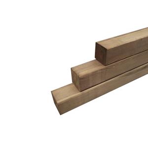 Praxis Vierkante Tuinpaal Pefc Geïmpregneerd Hout Bruin 8,8x8,8x270cm