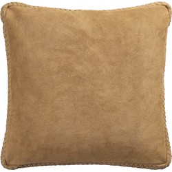 PTMD Collection PTMD Suky Camel suede leather cushion square S