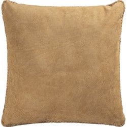 PTMD Collection PTMD Suky Camel suede leather cushion square L