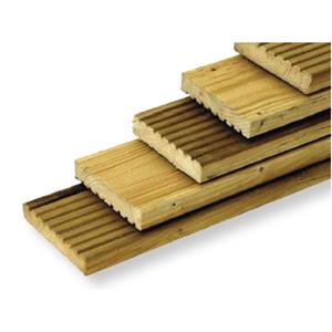 Geprofileerde Tuinplank Vuren Bruin 19x140x2400mm